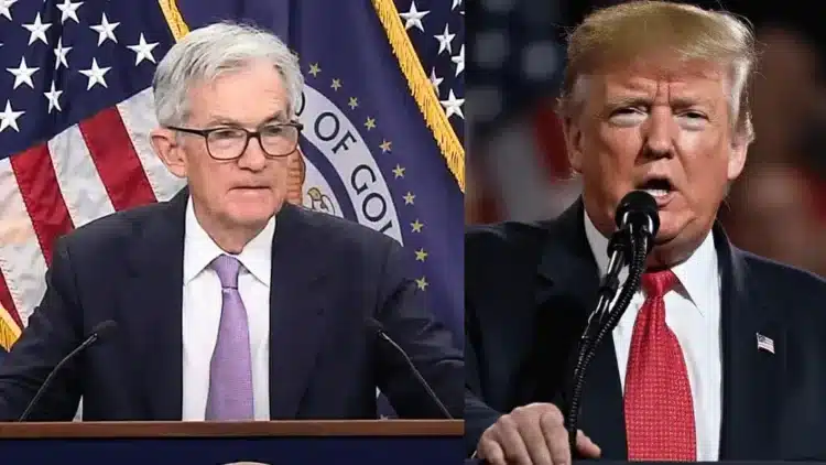 Jerome Powell a Donald Trump